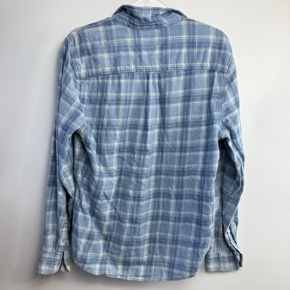 Marine Layer Blue Plaid Casual Button Down Shirt - Picture 5 of 10